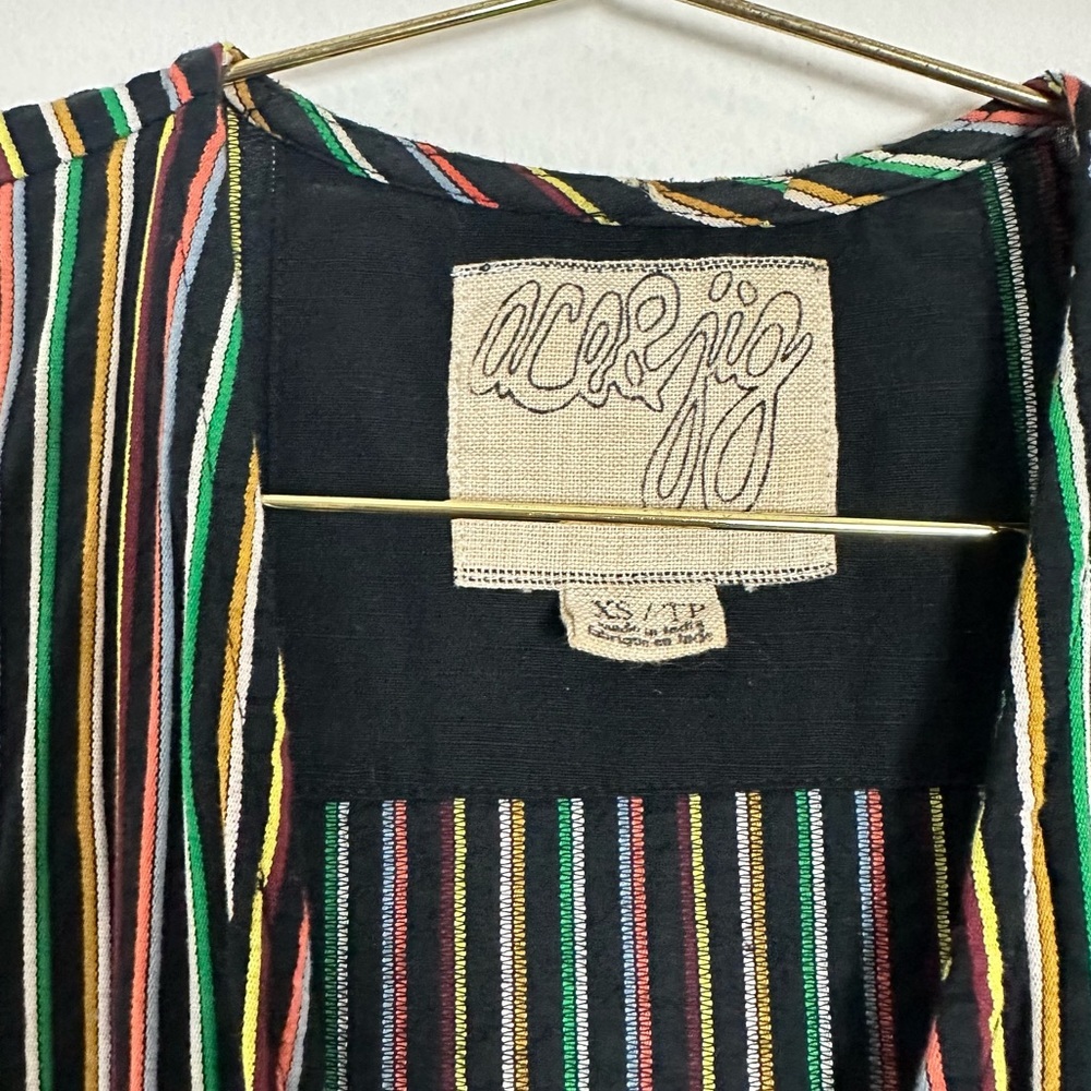 Ace & Jig Multicolored Tie-Front Minidress Size Xs - image 4